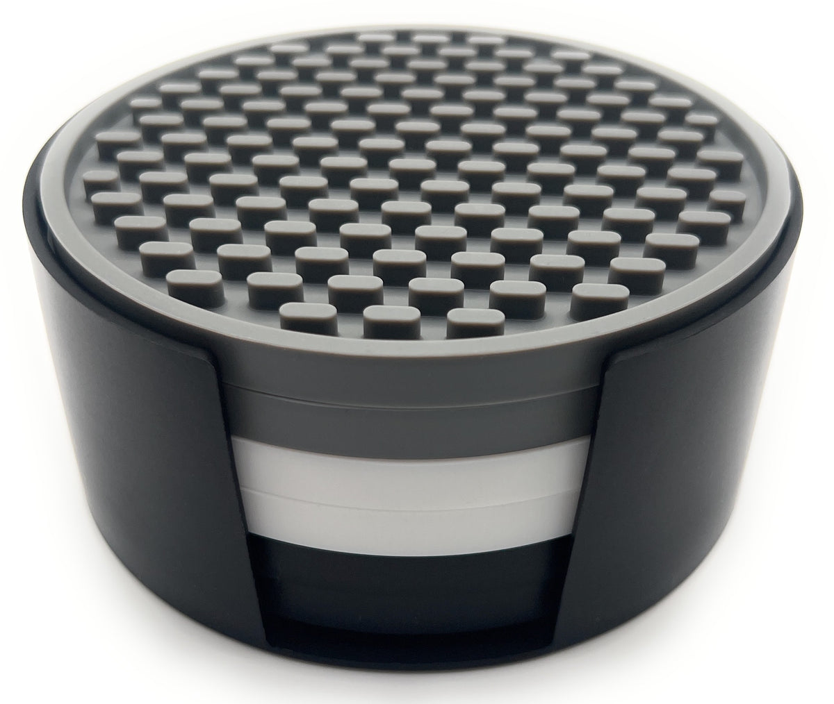 Silicone Coaster Set with Holder, 6 Coasters