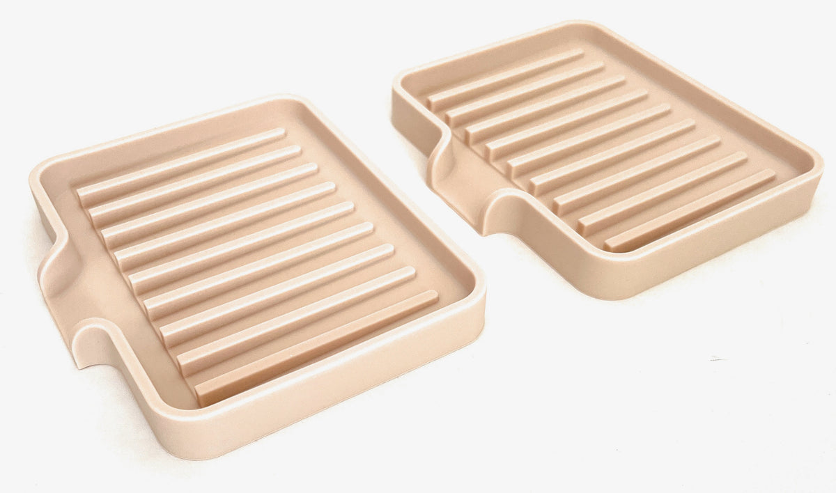 Self-Draining Silicone Soap Dish – 2-Pack