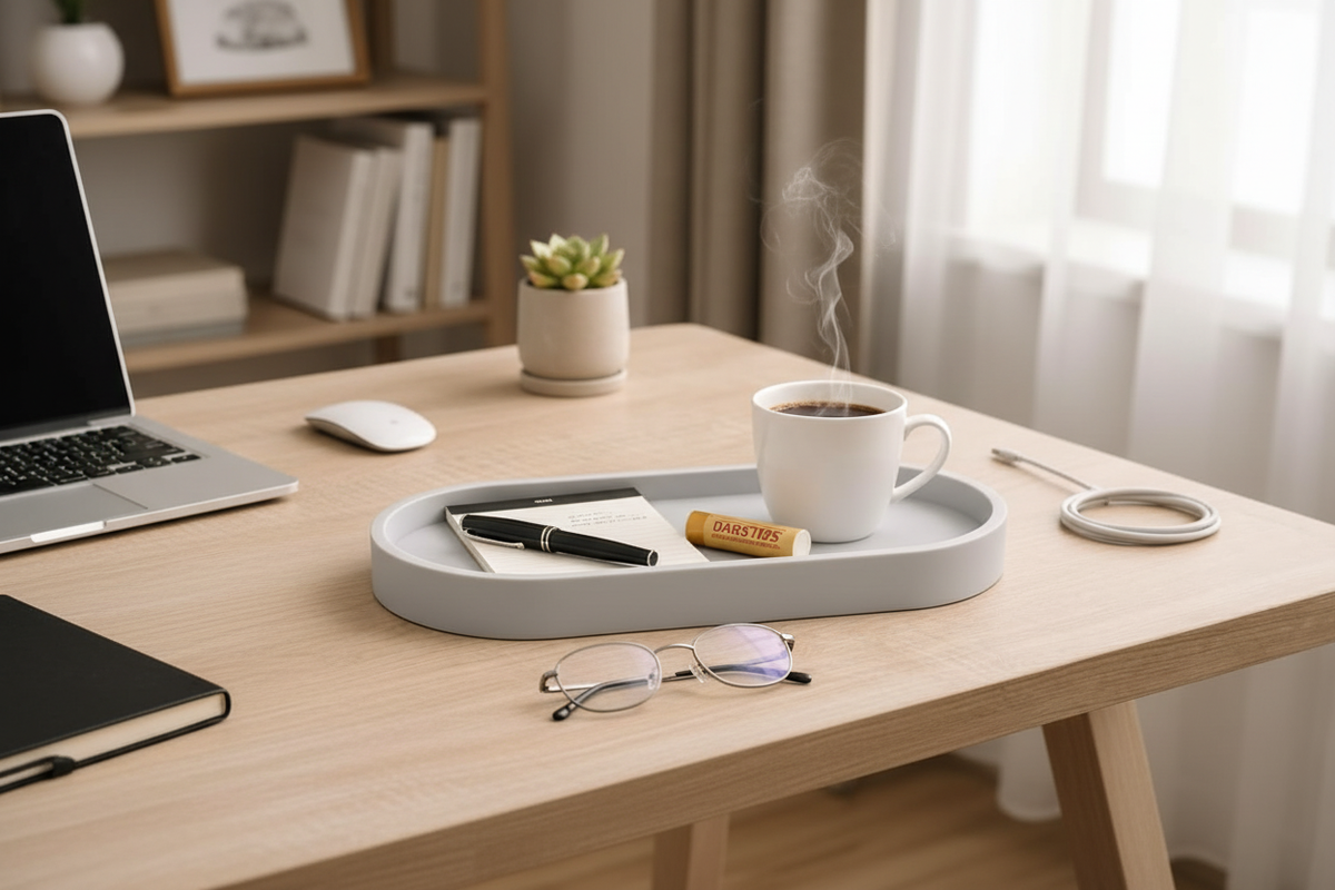 Matte Silicone Vanity Organizer Tray