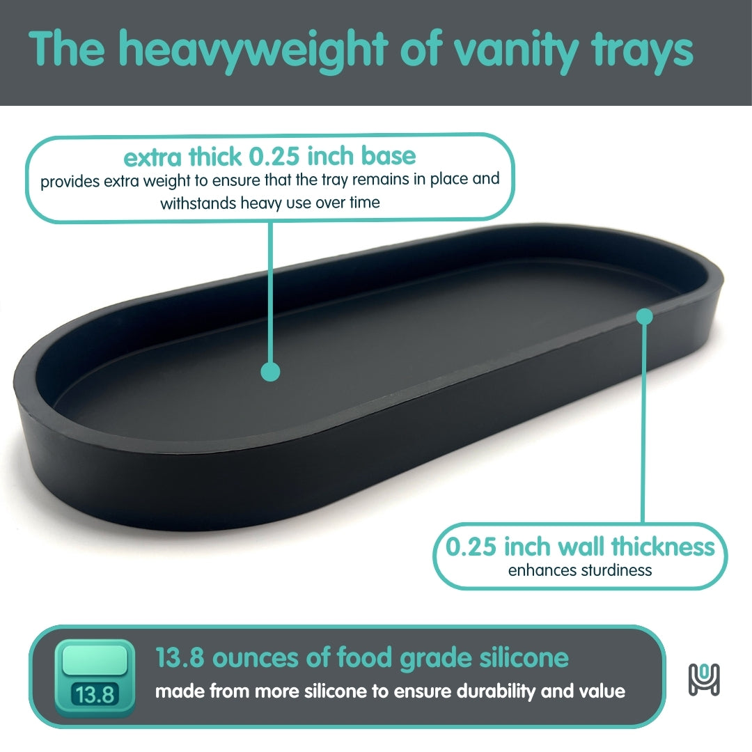 Matte Silicone Vanity Organizer Tray
