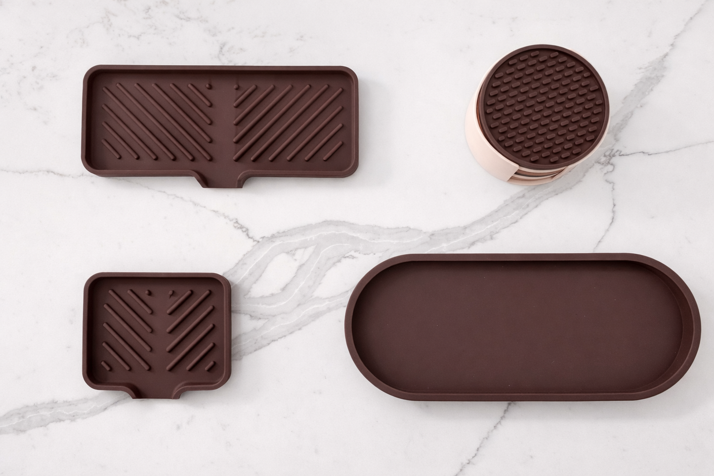 Self-Draining Sink Organizer Tray