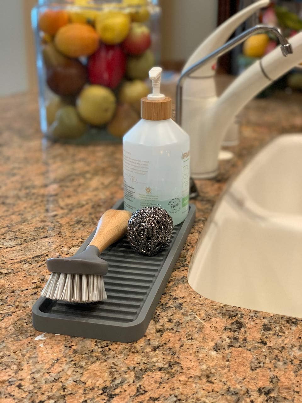 Silicone Sink Organizer Tray - Zig Zag