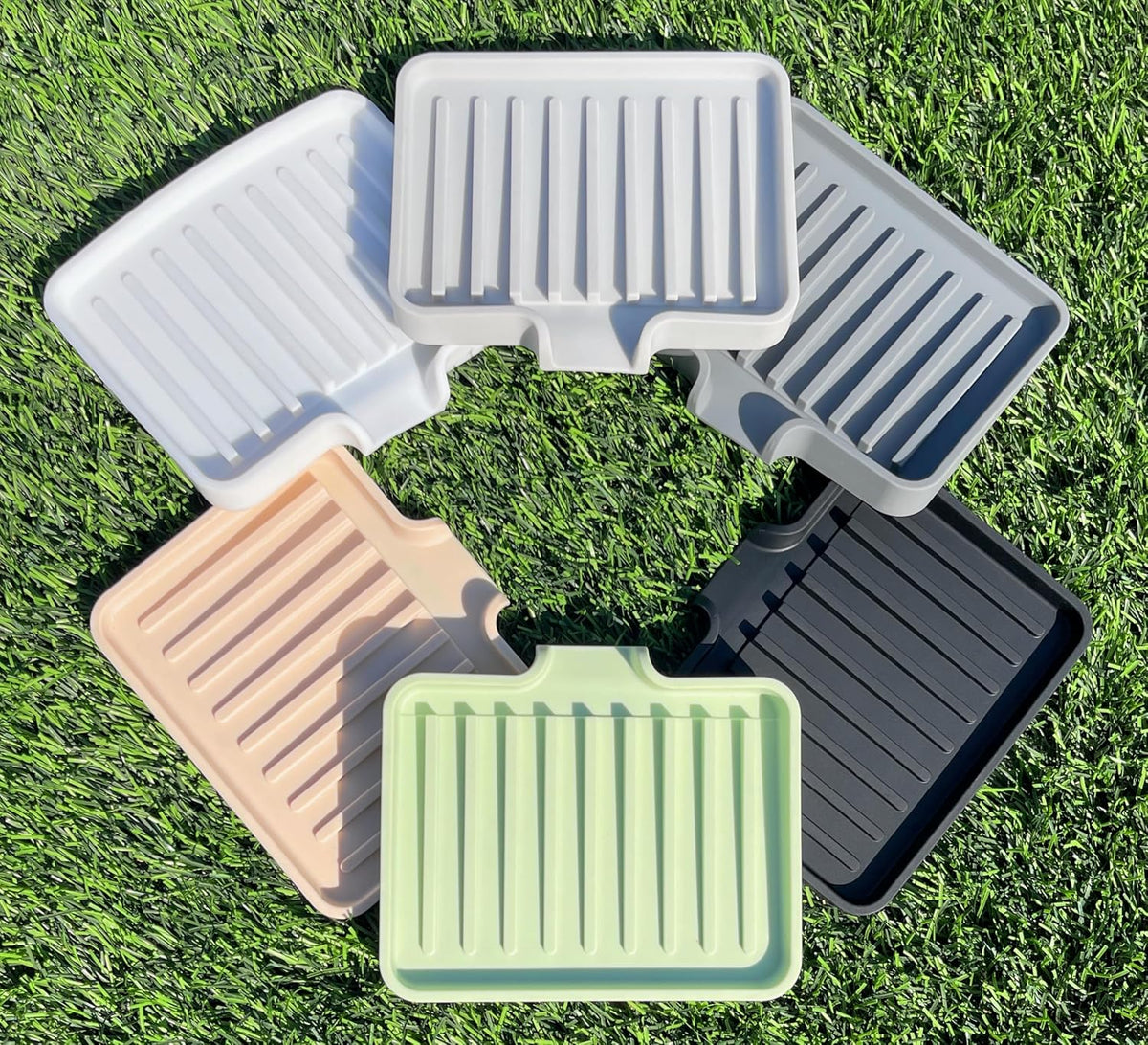 Self-Draining Silicone Soap Dish – 2-Pack