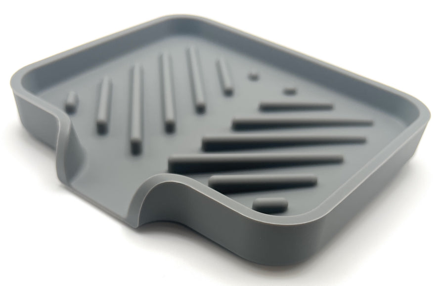 Self Draining Silicone Soap Dish - Diagonal