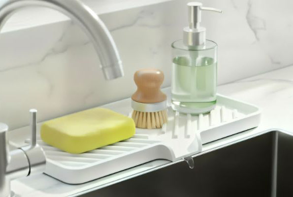 Self-Draining Silicone Sink Organizer Tray