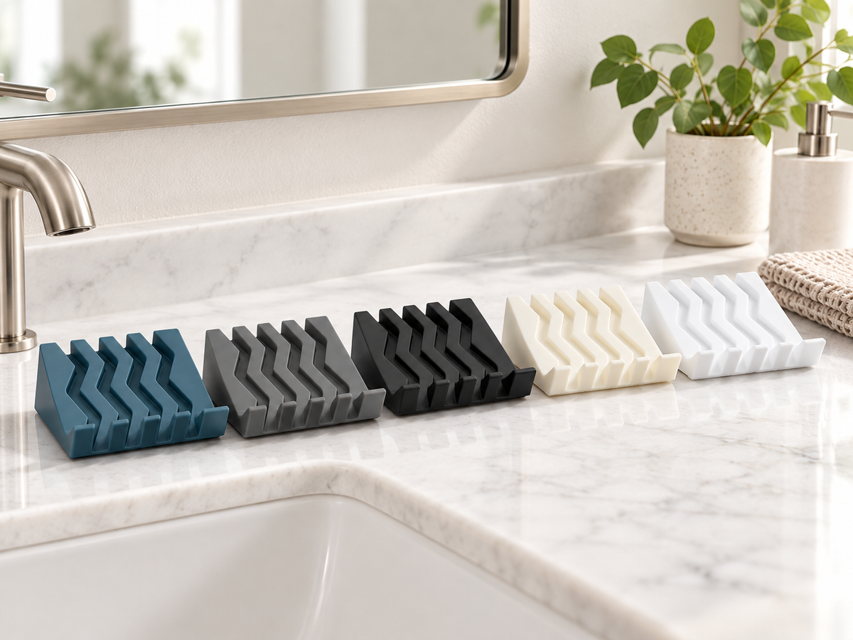 Angled Self Draining Soap Dish