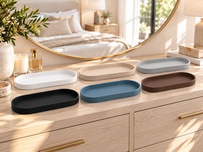 Matte Silicone Vanity Organizer Tray