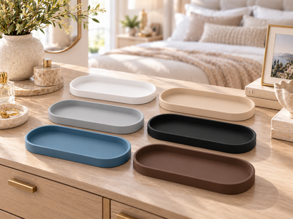 Matte Silicone Vanity Organizer Tray