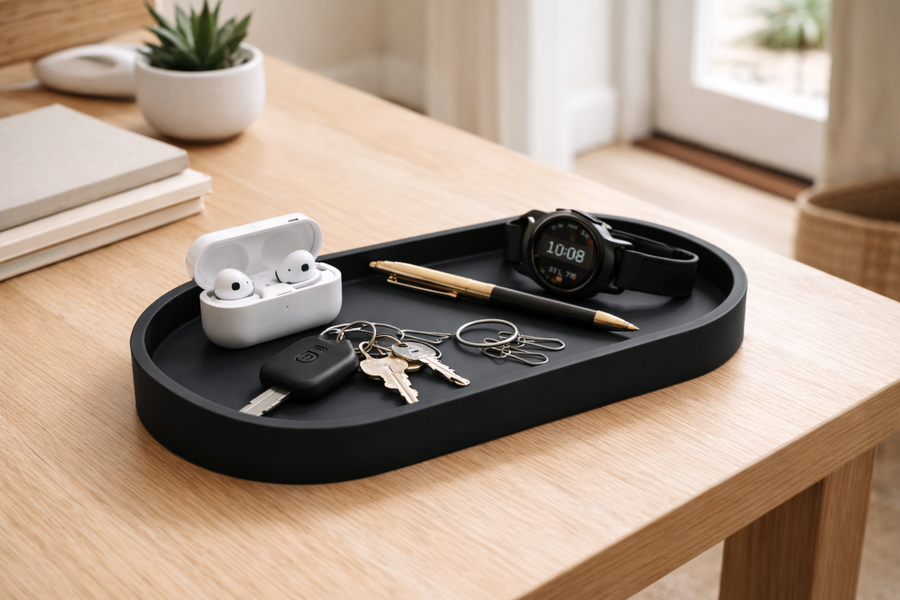 Matte Silicone Vanity Organizer Tray