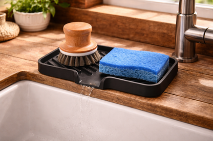 Self-Draining Sink Organizer Tray