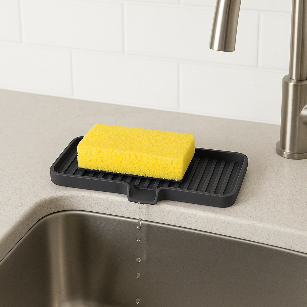 Self-Draining Sink Organizer Tray