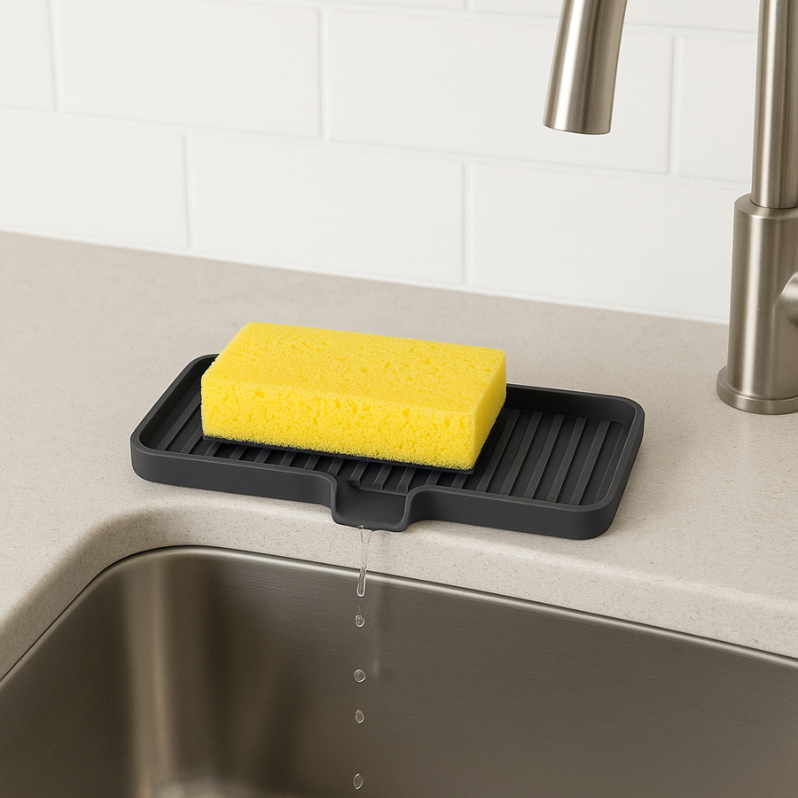 Self-Draining Silicone Sink Organizer Tray