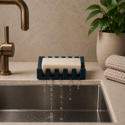 Self-Draining Soap Dish Zig Zag