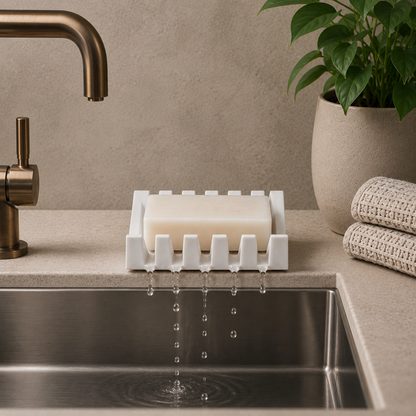 Self-Draining Soap Dish Zig Zag