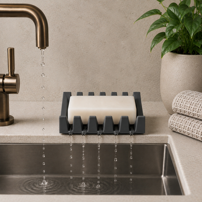 Self-Draining Soap Dish Zig Zag