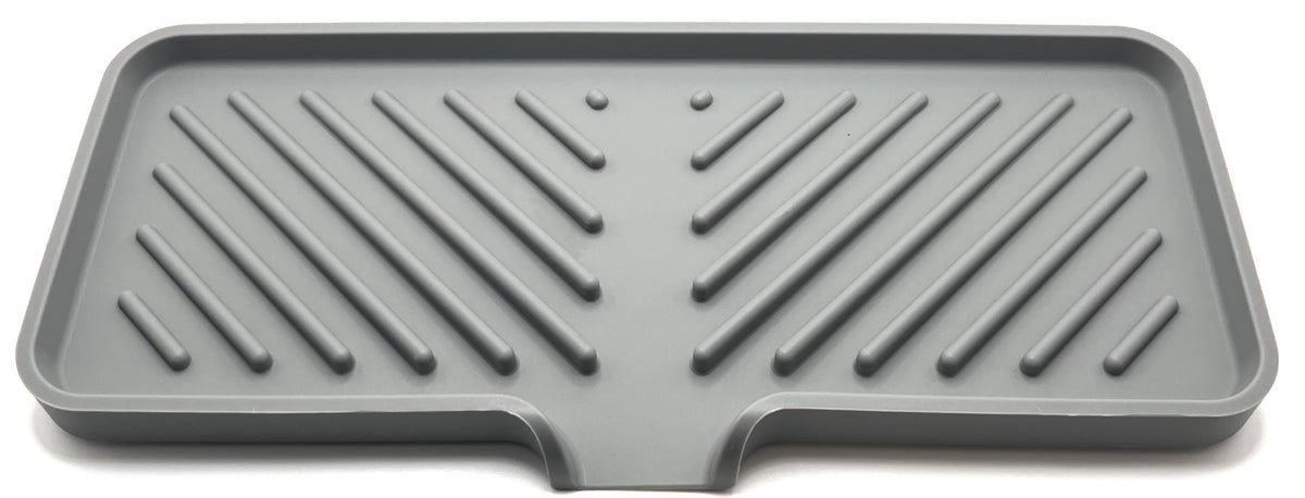 Silicone Self-Draining Sink Organizer Tray for Kitchen & Bathroom