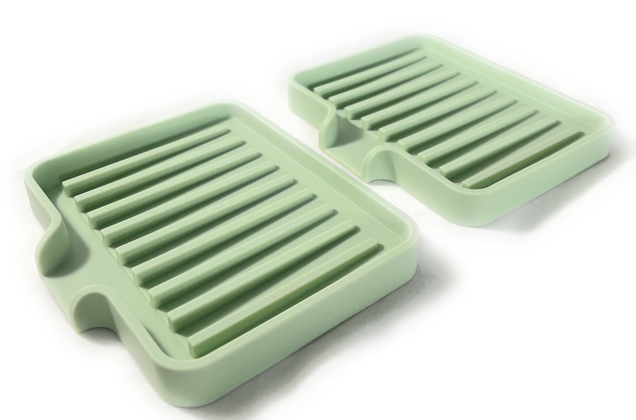 Self-Draining Silicone Soap Dish – 2-Pack