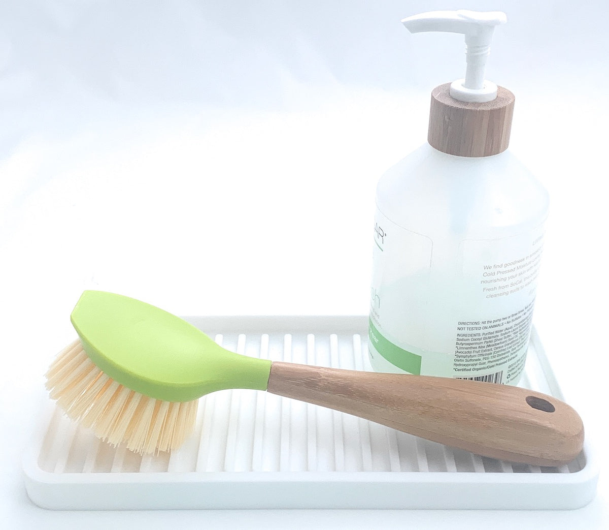 Silicone Self-Draining Sink Organizer Tray for Kitchen & Bathroom