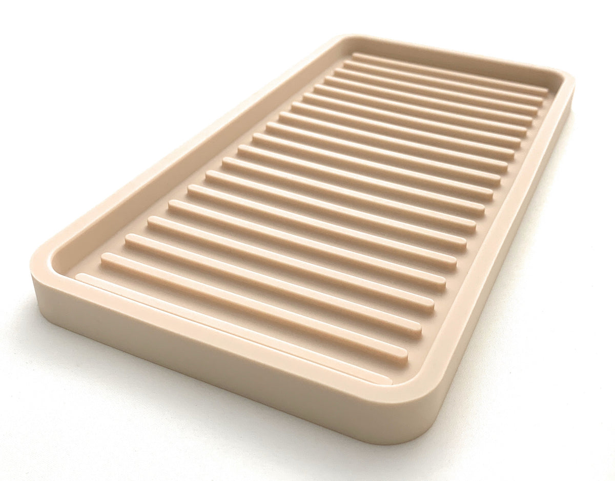 Silicone Self-Draining Sink Organizer Tray for Kitchen & Bathroom