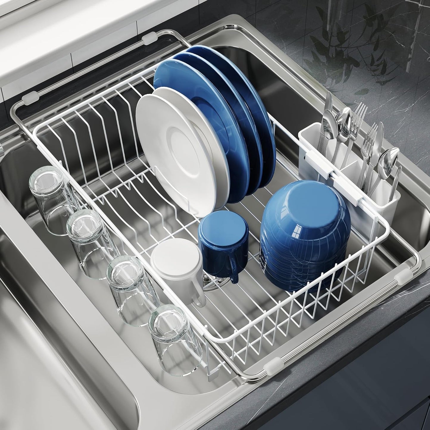 Over-Sink Expandable Drying Rack