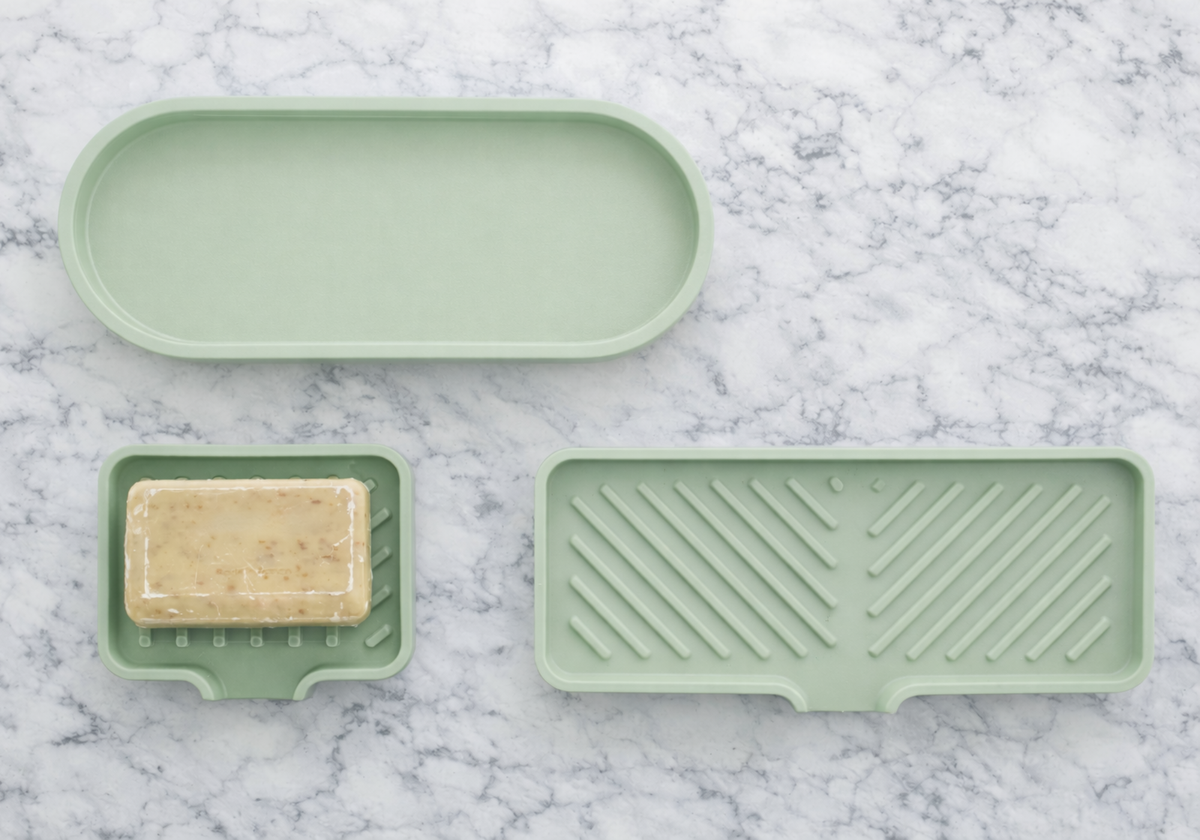 Self-Draining Silicone Sink Organizer Tray