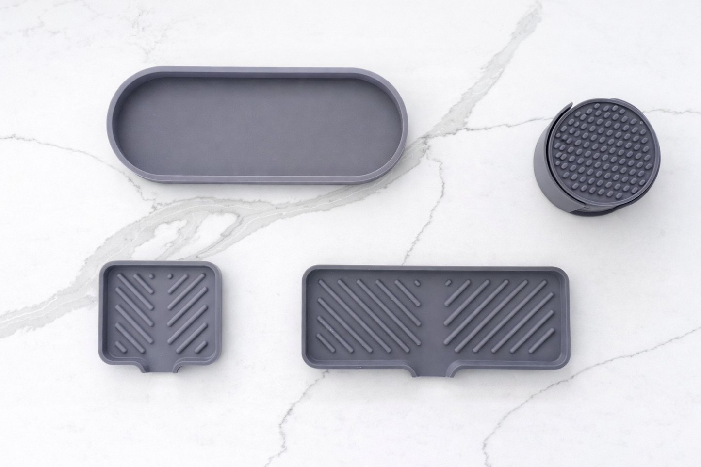 Self-Draining Sink Organizer Tray