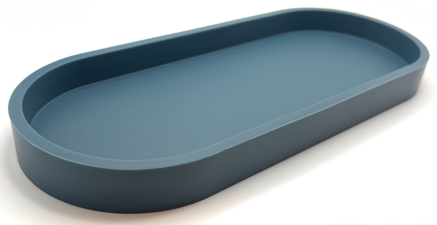 Matte Silicone Vanity Catch-All Tray, 12" x 5"