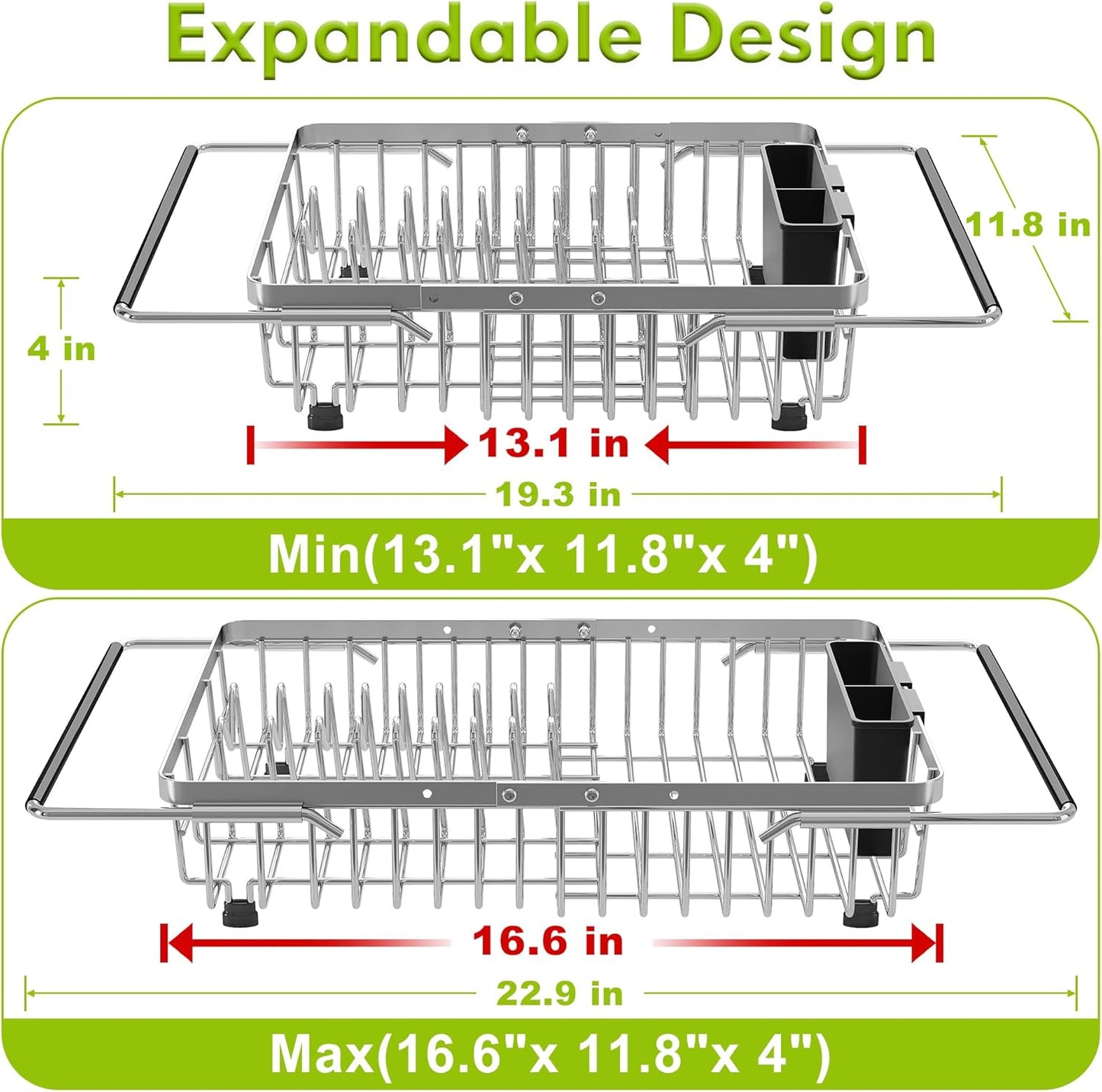Over-Sink Expandable Drying Rack