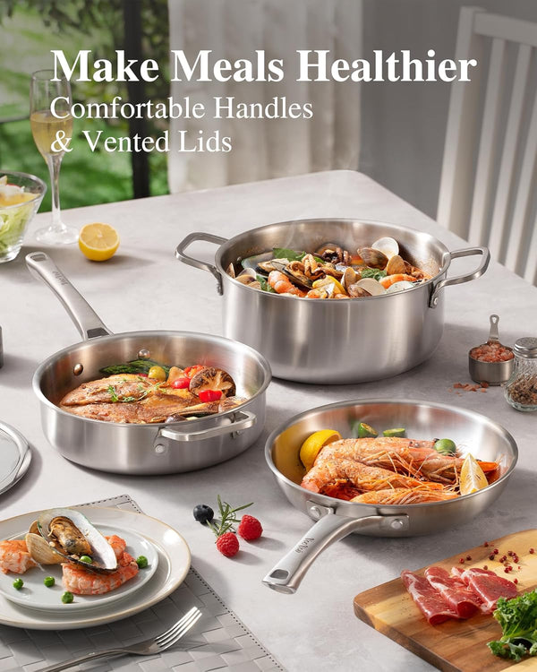 13-Piece Stainless Steel Cookware Set