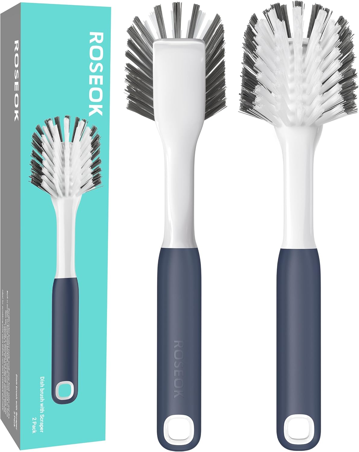 Kitchen Scrub Brush with Scraper Duo