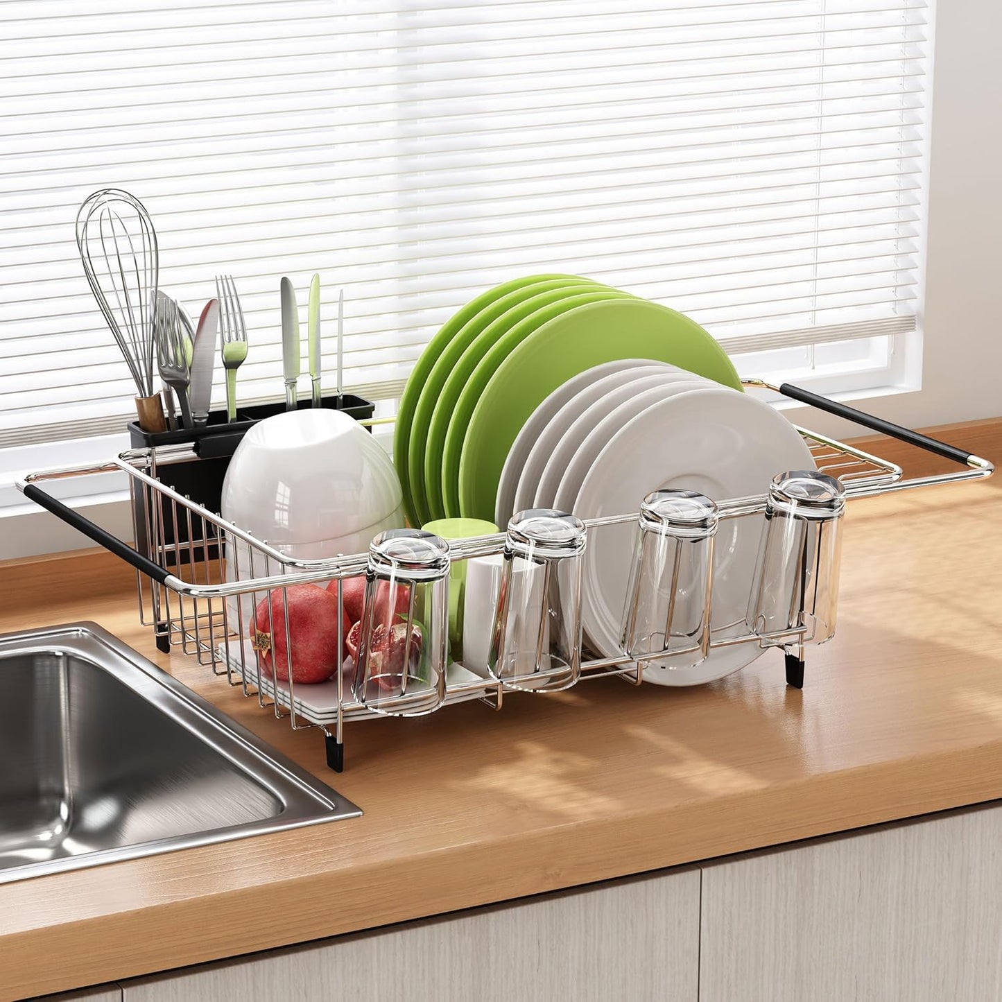 Over-Sink Expandable Drying Rack