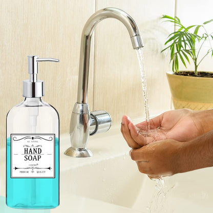 Clear Glass Soap Dispenser Bottle Duo