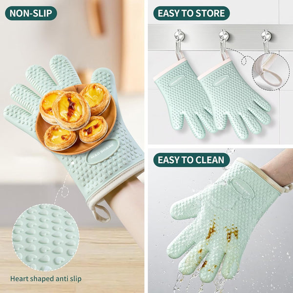 Grippy Silicone Oven Mitt Pair