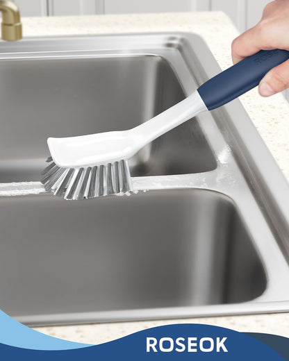 Kitchen Scrub Brush with Scraper Duo