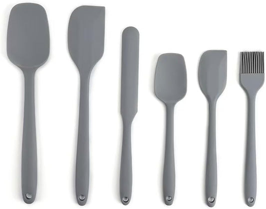 6 Piece Ultimate Silicone Spatula Set in Dark Gray