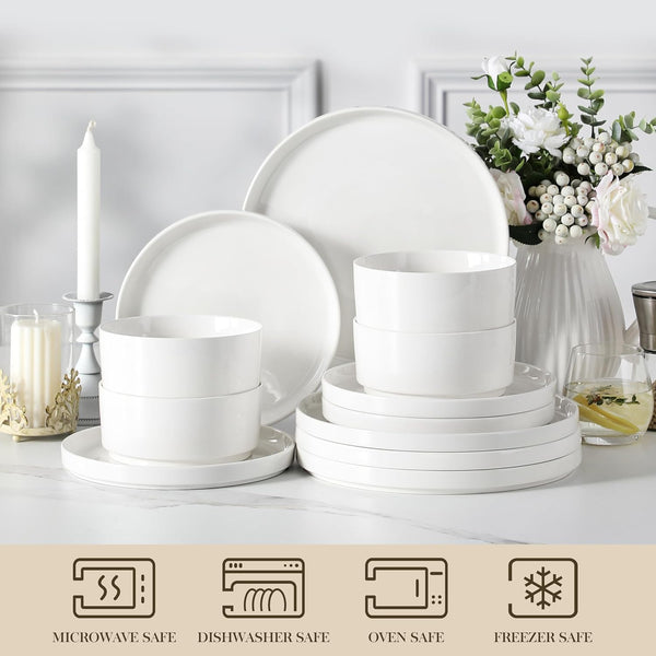 Modern White Porcelain Dinner Set