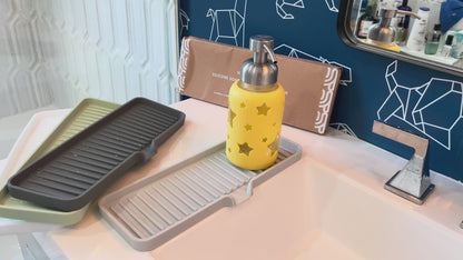 Self-Draining Sink Organizer Tray