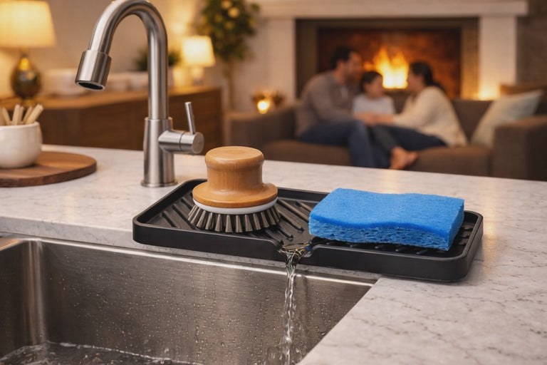 Self Draining Tray in Black 10"x5"