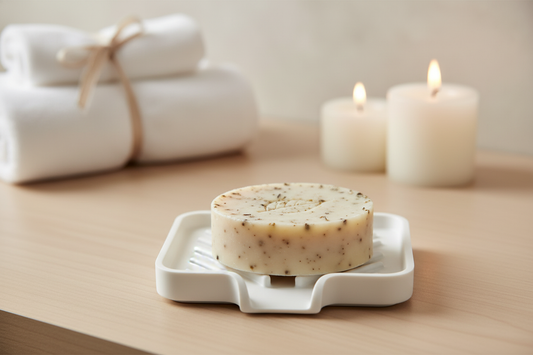 Self Draining Silicone Soap Dish - Diagonal